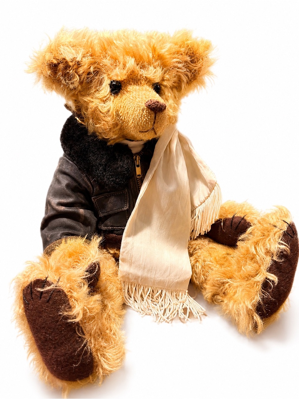 VINTAGE!! Lou Ann Hendershot Von Hayderschatt Old Tyme Flyer Aviator Mohair Bear